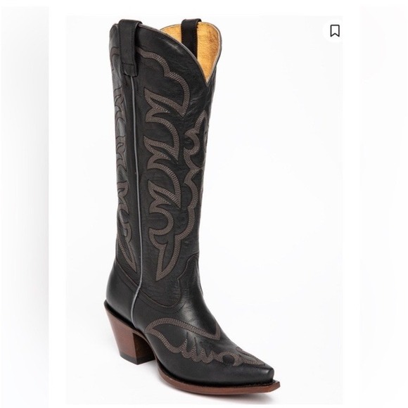 Shyanne Shoes - SHAYANNE High Desert Tall Western Boots Women's Size 8 Black Leather Snip Toe